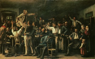 Streik, 1895 von Mihály Munkácsy